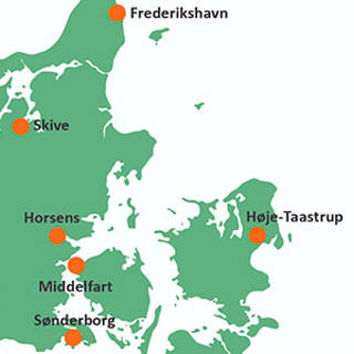 Kortet viser de 7 energibyer på et kort